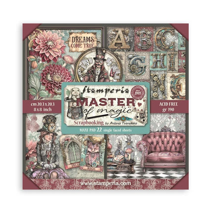 Papierblok 20,3x20,3 cm - 22 vellen - Single Face Master of Magic