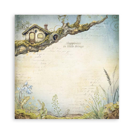 Papierblok 20,3x20,3 cm - 22 vellen - Single Face Hidden Grove