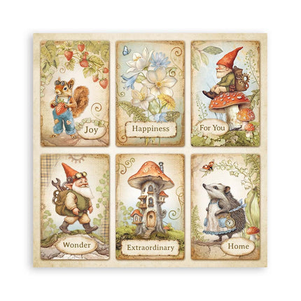 Papierblok 20,3x20,3 cm - 22 vellen - Single Face Hidden Grove