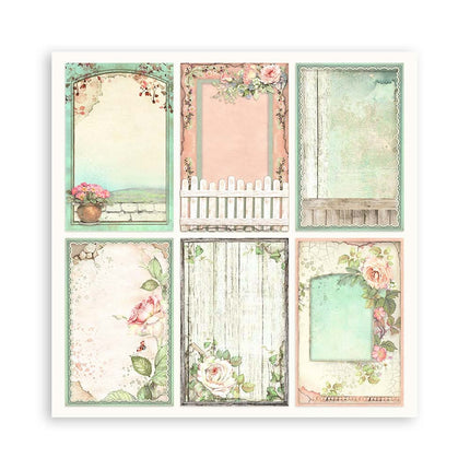 Papierblok 20,3x20,3 cm - 22 vellen - Single Face House of Roses