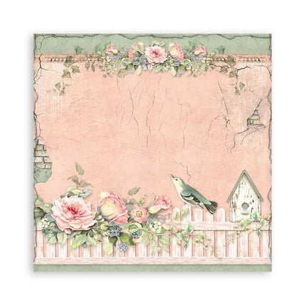 Papierblok 20,3x20,3 cm - 22 vellen - Single Face House of Roses