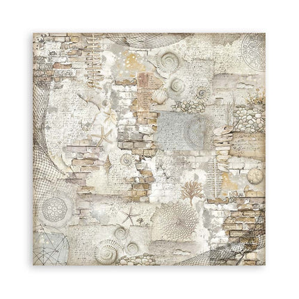 Papierblok 20,3x20,3 cm - 22 vellen - Single Face Silent Sea