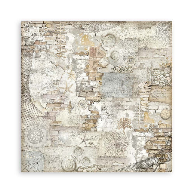 Papierblok 20,3x20,3 cm - 22 vellen - Single Face Silent Sea