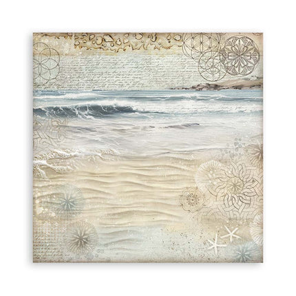 Papierblok 20,3x20,3 cm - 22 vellen - Single Face Silent Sea