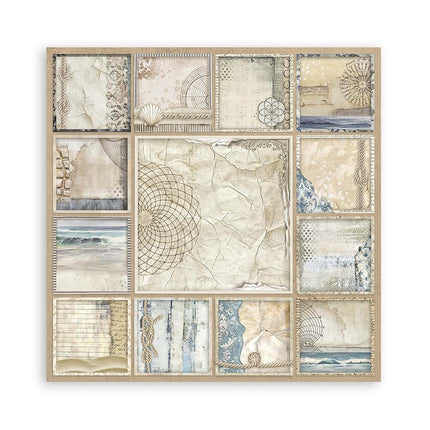 Papierblok 20,3x20,3 cm - 22 vellen - Single Face Silent Sea