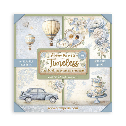 Papierblok 20,3x20,3 cm - 22 vellen - Single Face Timeless