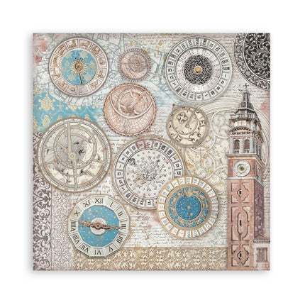 Papierblok 20,3x20,3 cm - 22 vellen - Single Face Venice City of Art