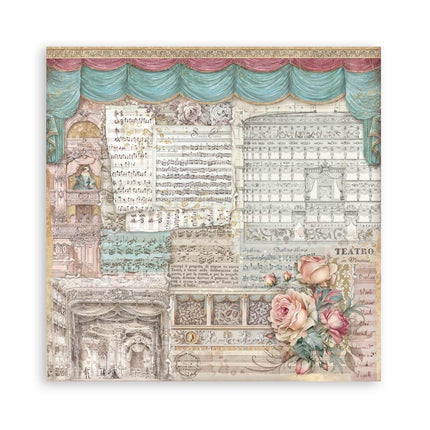 Papierblok 20,3x20,3 cm - 22 vellen - Single Face Venice City of Art