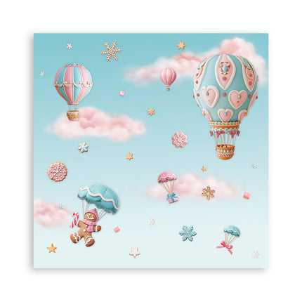 Papierblok 20,3x20,3 cm - 22 vellen - Single Face Candy Christmas