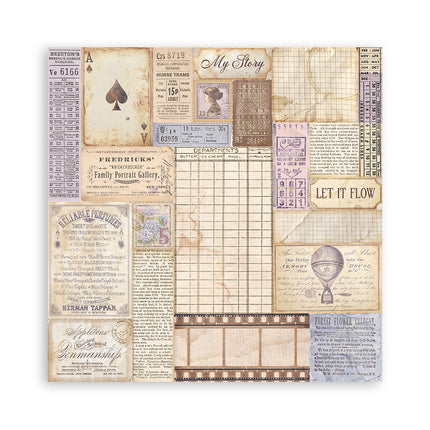 Papierblok 20,3x20,3 cm - 22 vellen - Single Face Quiet Days