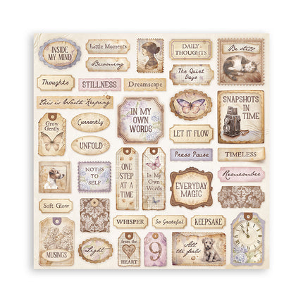 Papierblok 20,3x20,3 cm - 22 vellen - Single Face Quiet Days