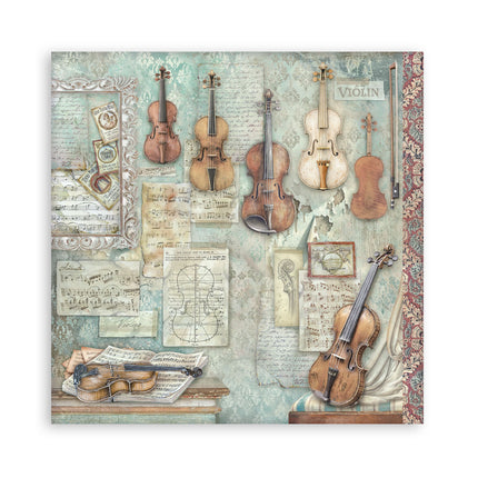 Scrapbooking Printed Pad for Art and Craft 22 sheets cm 20,3X20,3 (8"X8") Single Face Symphony