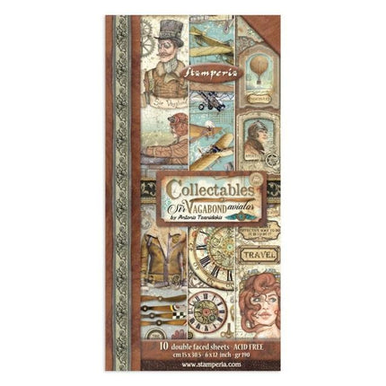 Collectables 10 sheets cm 15x30,5 (6”x12”) - Sir Vagabond Aviator
