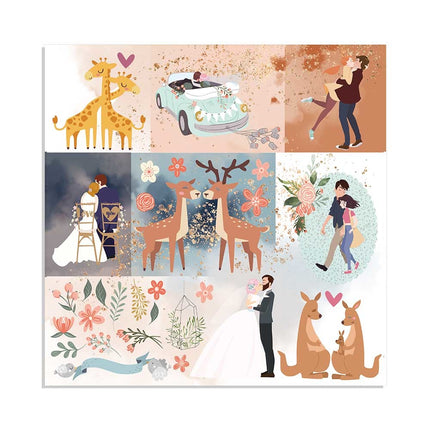 Papierblok 30,5x30,5 cm - 22 vellen - Single Face Love Story