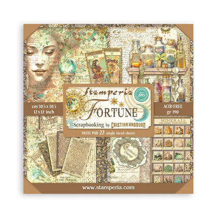 Papierblok 30,5x30,5 cm - 22 vellen - Enkelzijdig - Fortune