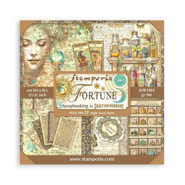 Papierblok 30,5x30,5 cm - 22 vellen - Enkelzijdig - Fortune