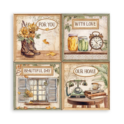 Papierblok 30,5x30,5 cm - 22 vellen - Enkelzijdig - Golden Harmony