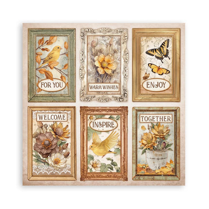 Papierblok 30,5x30,5 cm - 22 vellen - Enkelzijdig - Golden Harmony
