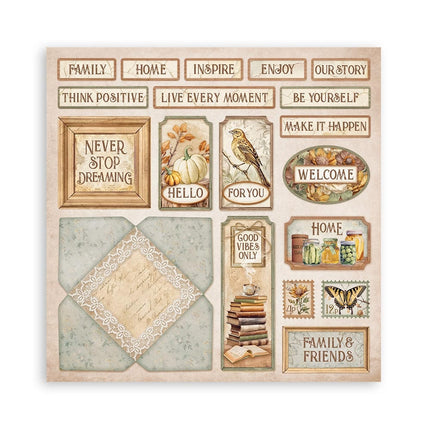 Papierblok 30,5x30,5 cm - 22 vellen - Enkelzijdig - Golden Harmony