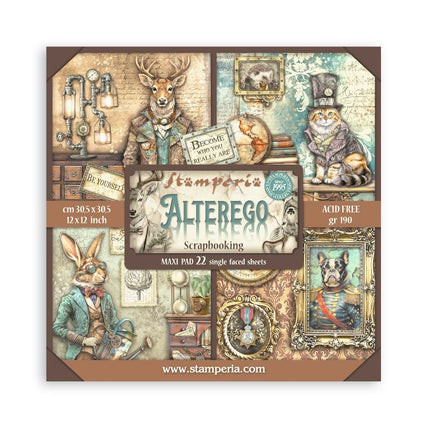 Papierblok 30,5x30,5 cm - 22 vellen - Enkelzijdig - Alterego