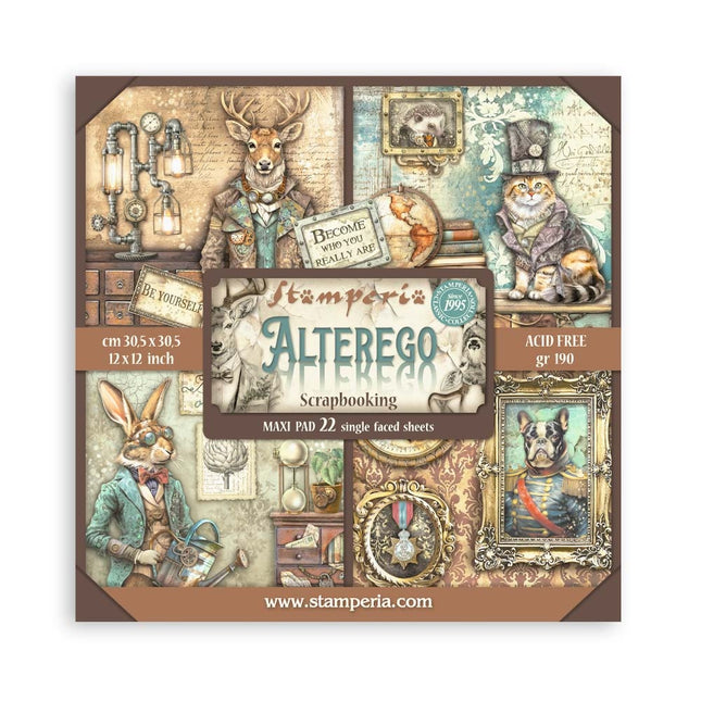 Papierblok 30,5x30,5 cm - 22 vellen - Enkelzijdig - Alterego