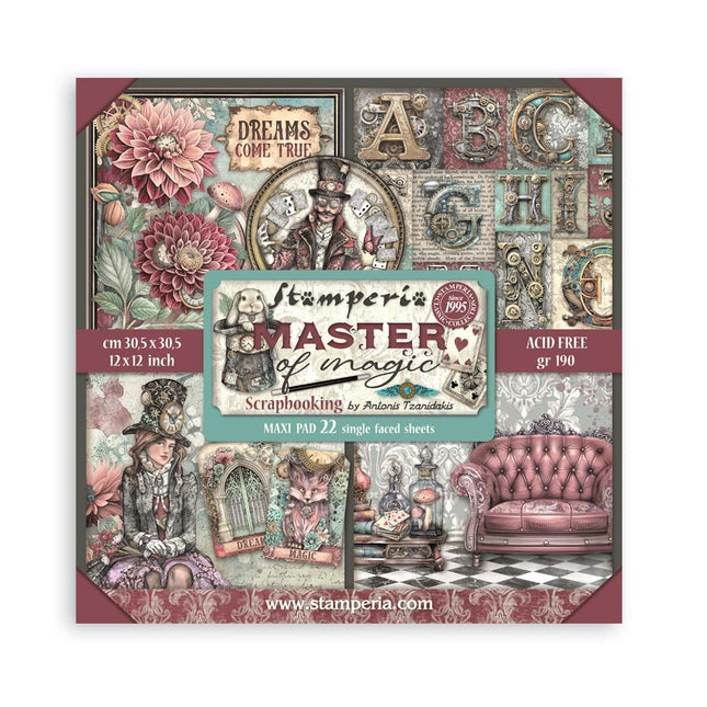 Papierblok 30,5x30,5 cm - 22 vellen - Enkelzijdig - Master of Magic