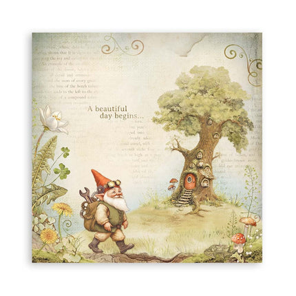 Papierblok 30,5x30,5 cm - 22 vellen - Enkelzijdig - Hidden Grove