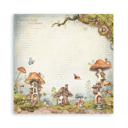 Papierblok 30,5x30,5 cm - 22 vellen - Enkelzijdig - Hidden Grove
