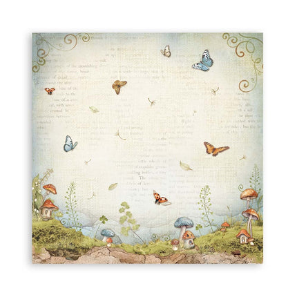 Papierblok 30,5x30,5 cm - 22 vellen - Enkelzijdig - Hidden Grove
