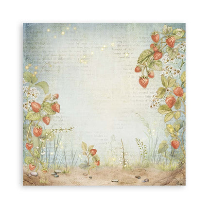 Papierblok 30,5x30,5 cm - 22 vellen - Enkelzijdig - Hidden Grove