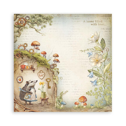 Papierblok 30,5x30,5 cm - 22 vellen - Enkelzijdig - Hidden Grove