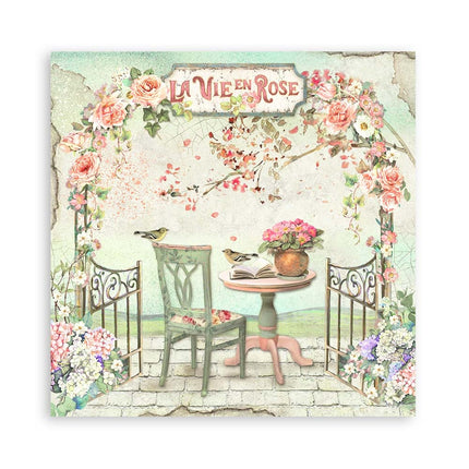 Papierblok 30,5x30,5 cm - 22 vellen - Enkelzijdig - House of Roses