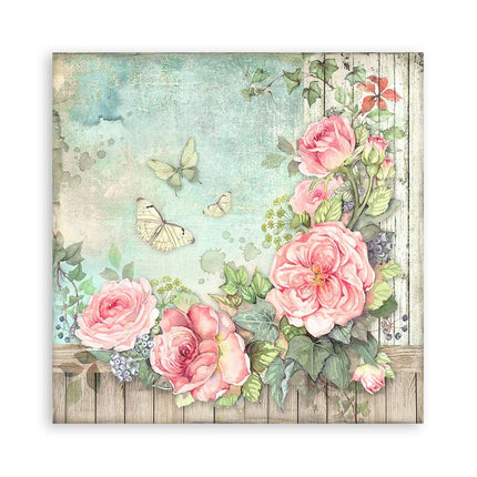 Papierblok 30,5x30,5 cm - 22 vellen - Enkelzijdig - House of Roses