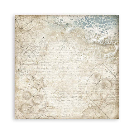 Papierblok 30,5x30,5 cm - 22 vellen - Enkelzijdig - Silent Sea