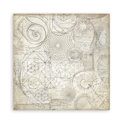 Papierblok 30,5x30,5 cm - 22 vellen - Enkelzijdig - Silent Sea
