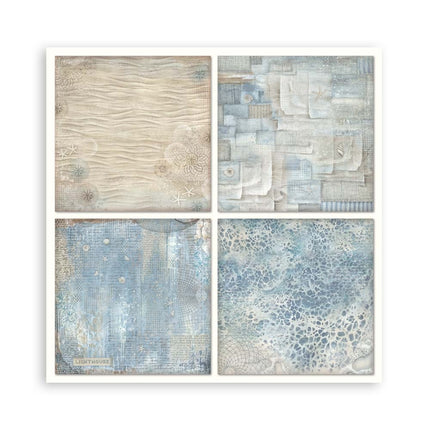 Papierblok 30,5x30,5 cm - 22 vellen - Enkelzijdig - Silent Sea