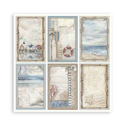 Papierblok 30,5x30,5 cm - 22 vellen - Enkelzijdig - Silent Sea