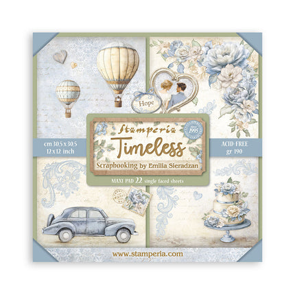 Papierblok 30,5x30,5 cm - 22 vellen - Enkelzijdig - Timeless