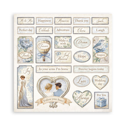 Papierblok 30,5x30,5 cm - 22 vellen - Enkelzijdig - Timeless