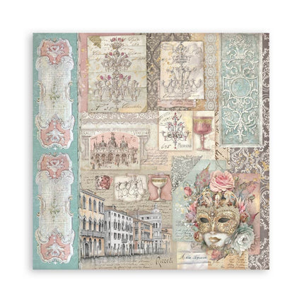 Papierblok 30,5x30,5 cm - 22 vellen - Enkelzijdig - Venice City of Art