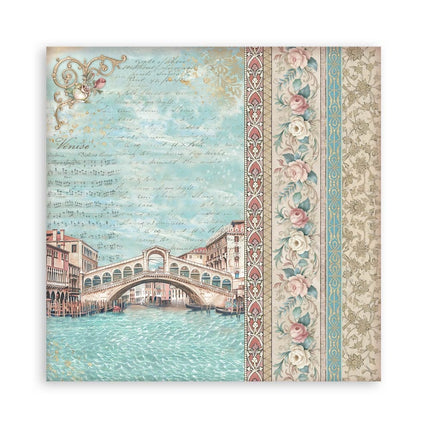 Papierblok 30,5x30,5 cm - 22 vellen - Enkelzijdig - Venice City of Art