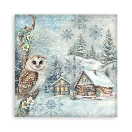 Papierblok 30,5x30,5 cm - 22 vellen - Enkelzijdig - The Owl's House