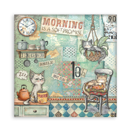 Papierblok 30,5x30,5 cm - 22 vellen - Enkelzijdig - Furry Friends