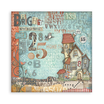 Papierblok 30,5x30,5 cm - 22 vellen - Enkelzijdig - Furry Friends
