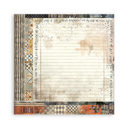 Papierblok 30,5x30,5 cm - 22 vellen - Enkelzijdig - Furry Friends