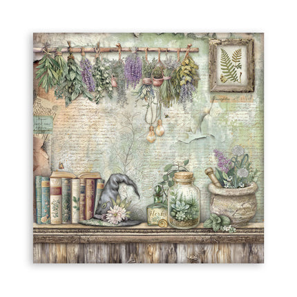 Papierblok 30,5x30,5 cm - 22 vellen - Enkelzijdig - Herbarium Silvae