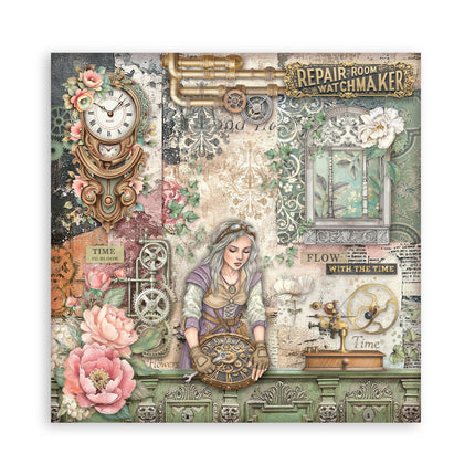 Scrapbooking Printed Pad for Art and Craft 22 sheets cm 30,5x30,5 (12"x12") Single face - Gardens of Time