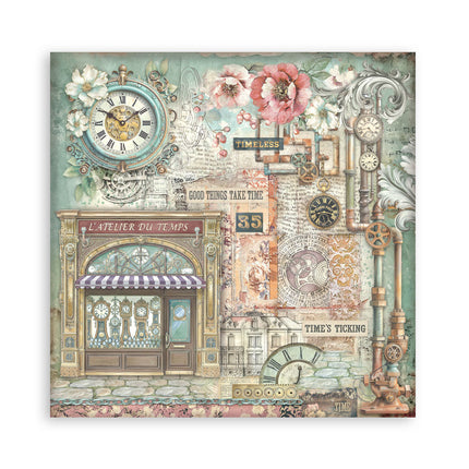 Scrapbooking Printed Pad for Art and Craft 22 sheets cm 30,5x30,5 (12"x12") Single face - Gardens of Time