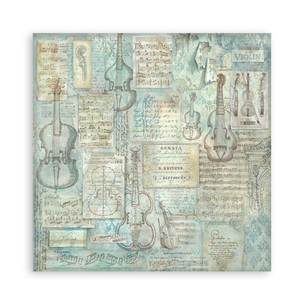 Scrapbooking Printed Pad for Art and Craft 22 sheets cm 30,5x30,5 (12"x12") Single face - Symphony