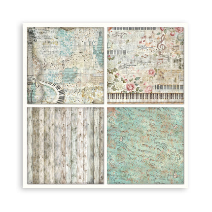 Scrapbooking Printed Pad for Art and Craft 22 sheets cm 30,5x30,5 (12"x12") Single face - Symphony